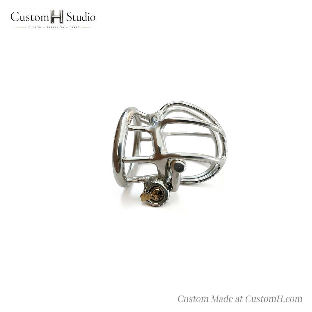 Custom Chastity Cage | Item #110  glans lock ,PA lock