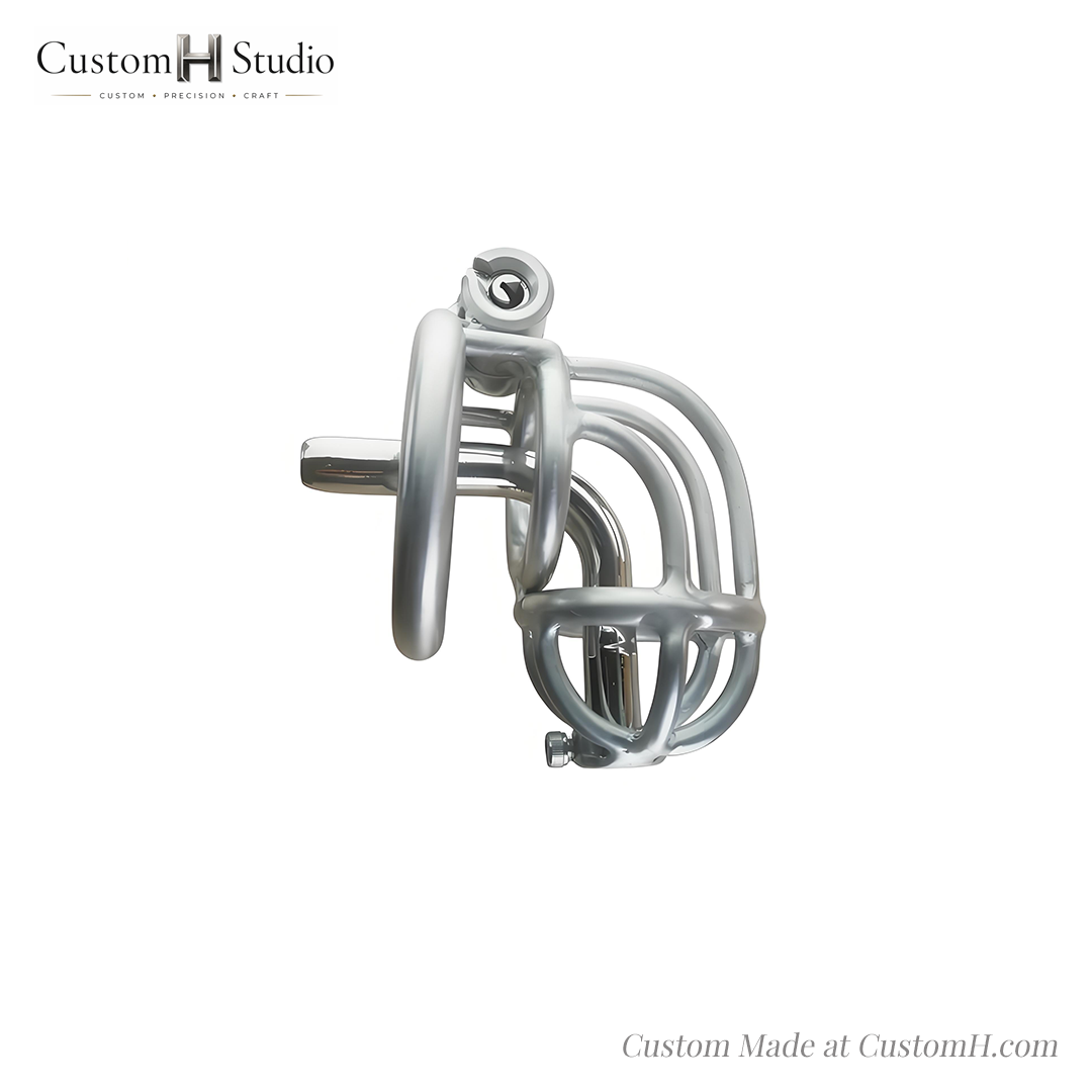 Custom Chastity Cage | Item #143 catheter lock
