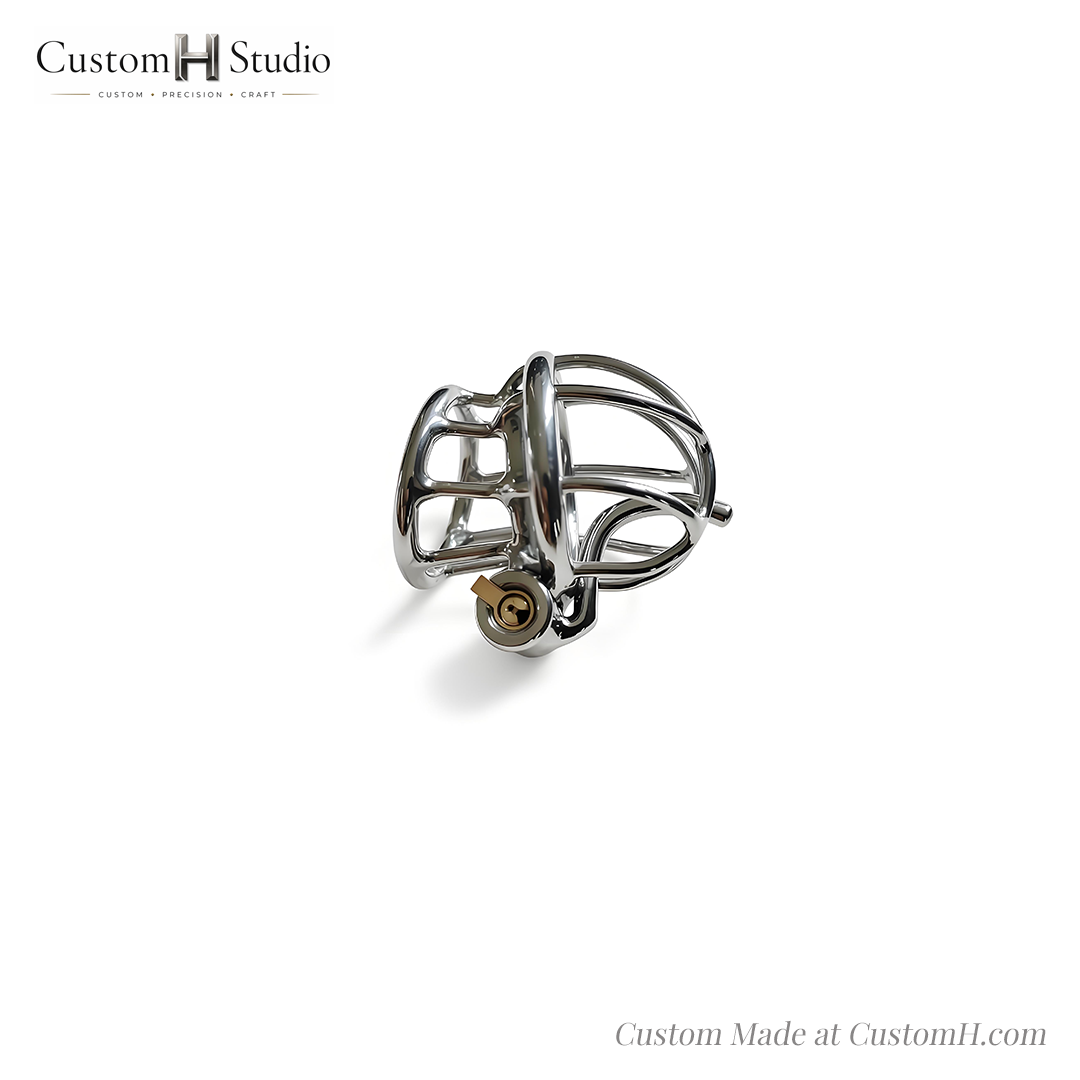 Custom Chastity Cage | Item #147 glans PA lock
